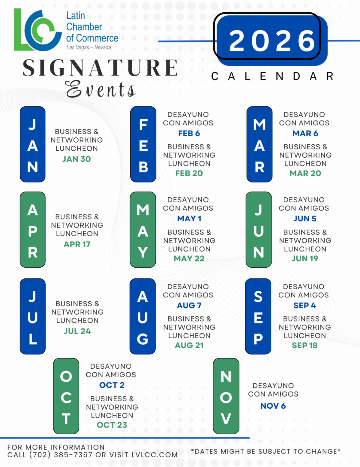Save the Dates: LCC 2026 Signature Events Calendar